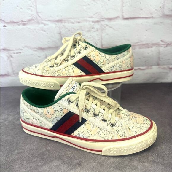 Gucci Shoes - Gucci Floral Liberty Ace Web Sneakers 8.5
